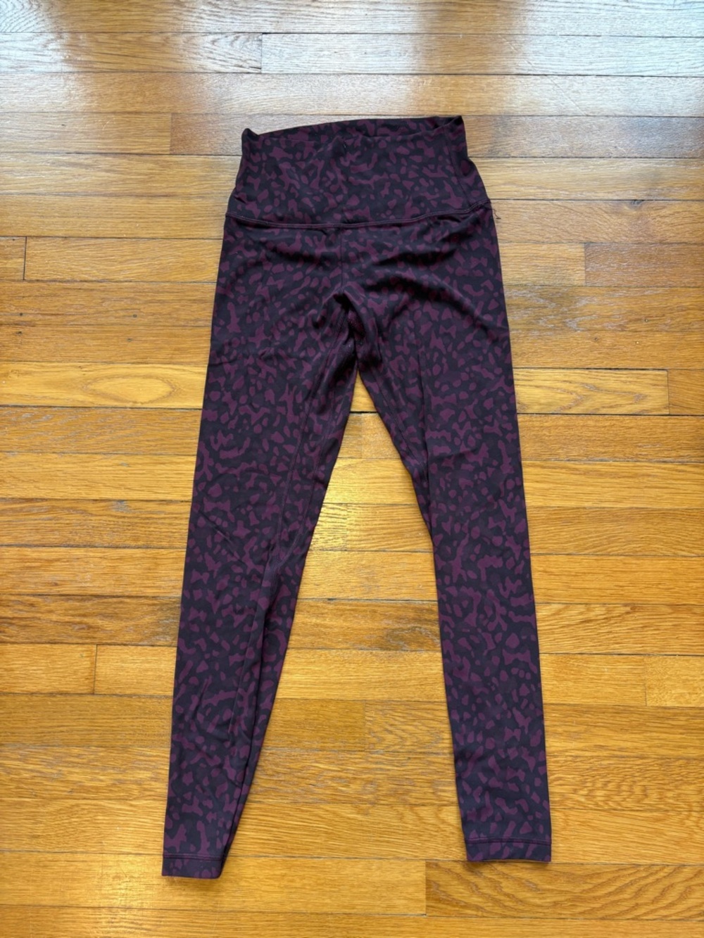 lululemon athletica burgundy Leopard Print Leggings